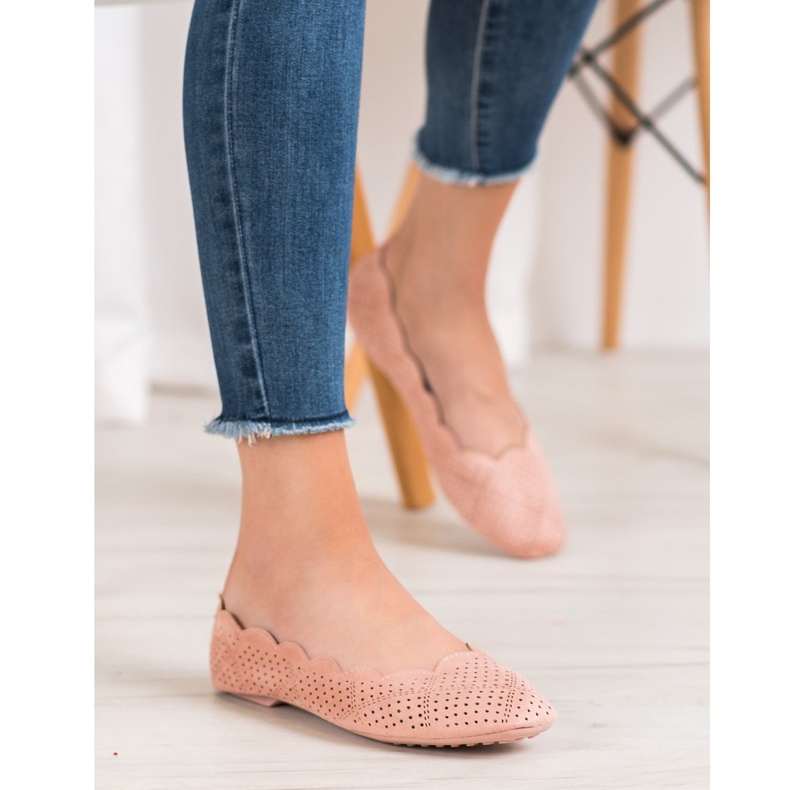 Small Swan Openwork ballerinas pink 2