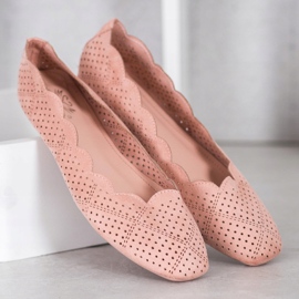 Small Swan Openwork ballerinas pink 1