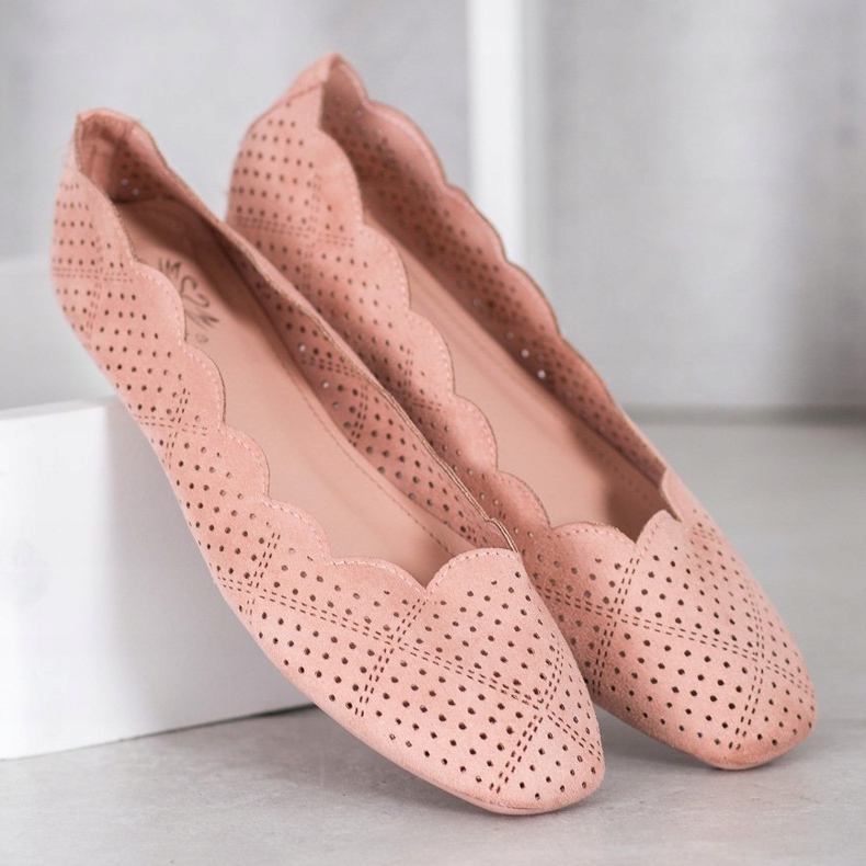 Small Swan Openwork ballerinas pink 1