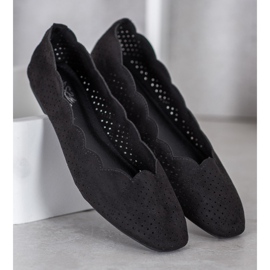 Small Swan Openwork ballerinas black 2