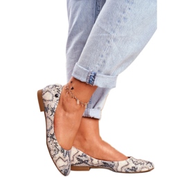 Sergio Leone BL611 animal pattern ballerinas brown grey 1