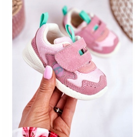 Apawwa Sport Children's Shoes with Velcro Suede Pink Malbred 1
