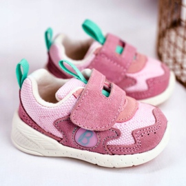 Apawwa Sport Children's Shoes with Velcro Suede Pink Malbred 2