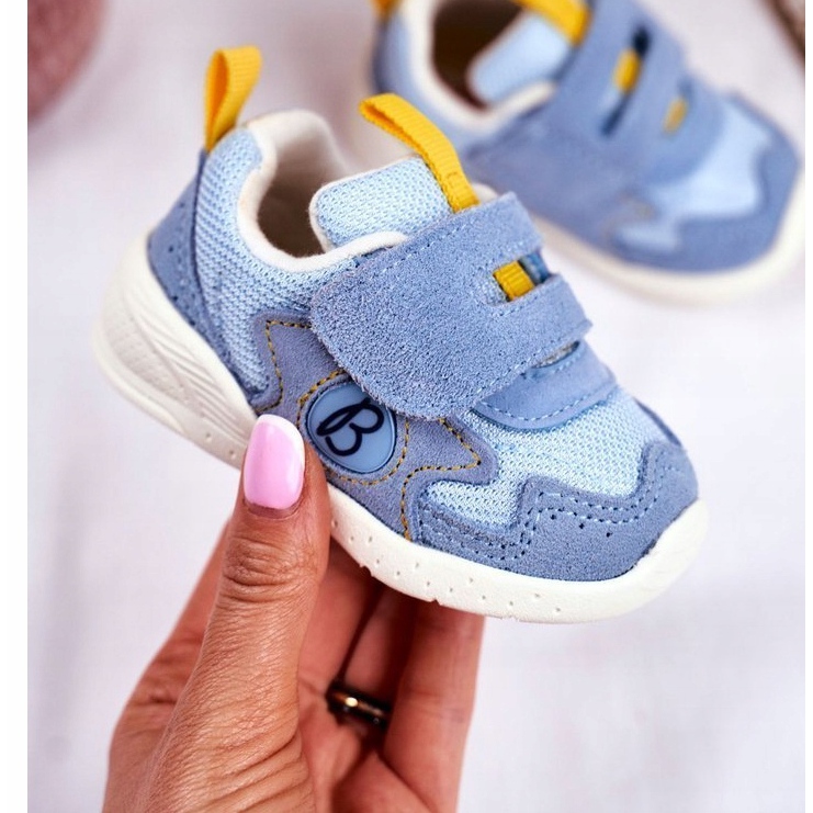 Apawwa Sport Children's Shoes Velcro Suede Blue Malbred 1