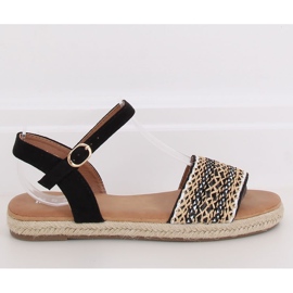 Black women's espadrilles sandals WH933 Black 2 Black women's espadrilles sandals WH933 Black 2