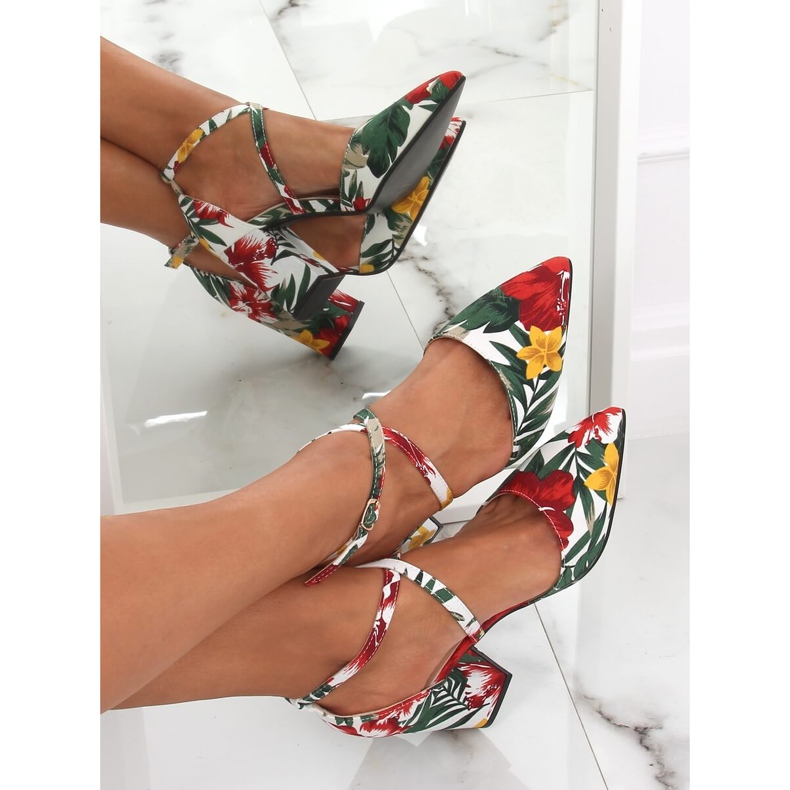 Flowery pumps NC950 White multicolored 2