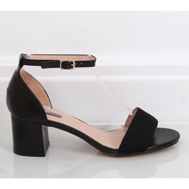 Black high-heeled sandals 8160 Black 1