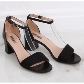 Black high-heeled sandals 8160 Black 2