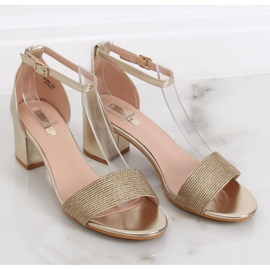 Gold high-heeled sandals 8160 Gold golden 2
