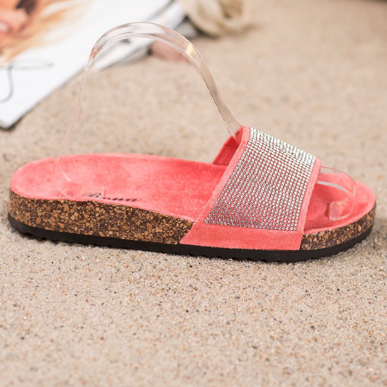 Bona Slippers With Cubic Zirconia pink 2