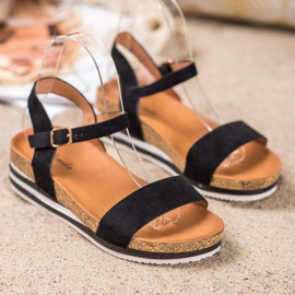 Renda Casual Suede Sandals black 1