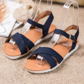 SHELOVET Comfortable Textile Sandals blue 1 SHELOVET Comfortable Textile Sandals blue 1