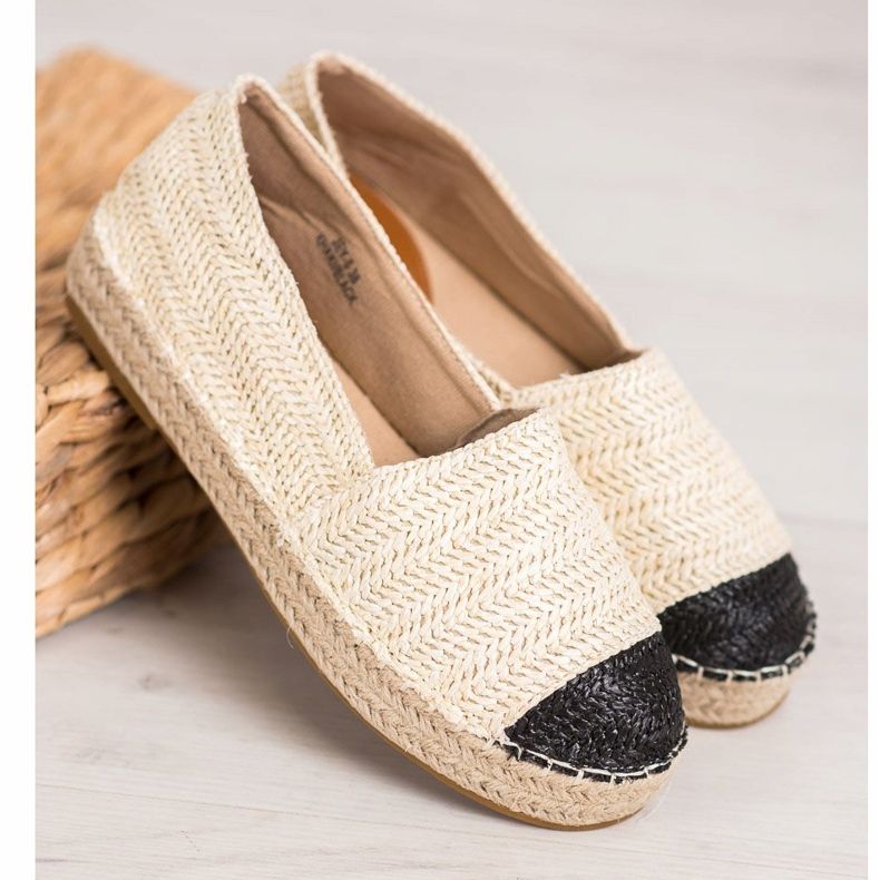 SHELOVET Fashionable Espadrilles On The Platform beige 2