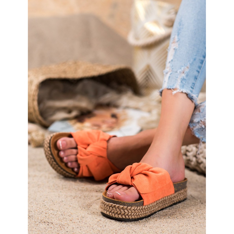 Comer Slippers On A High Platform orange 2
