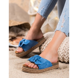 Comer Slippers On A High Platform blue 1