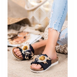 SHELOVET Fashionable Slippers black multicolored 1