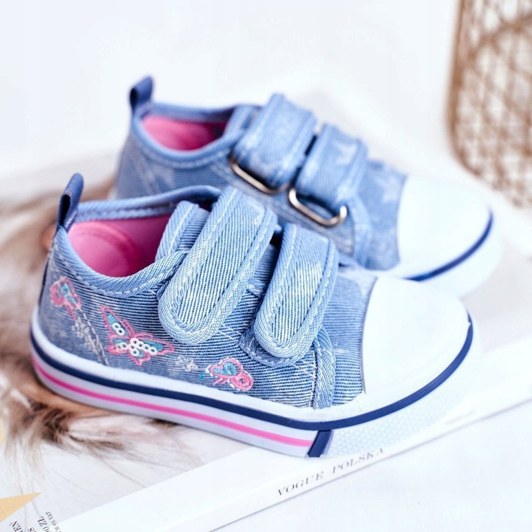 PL1 Children's Sneakers Blue Junalo Velcro pink 1 PL1 Children's Sneakers Blue Junalo Velcro pink 1