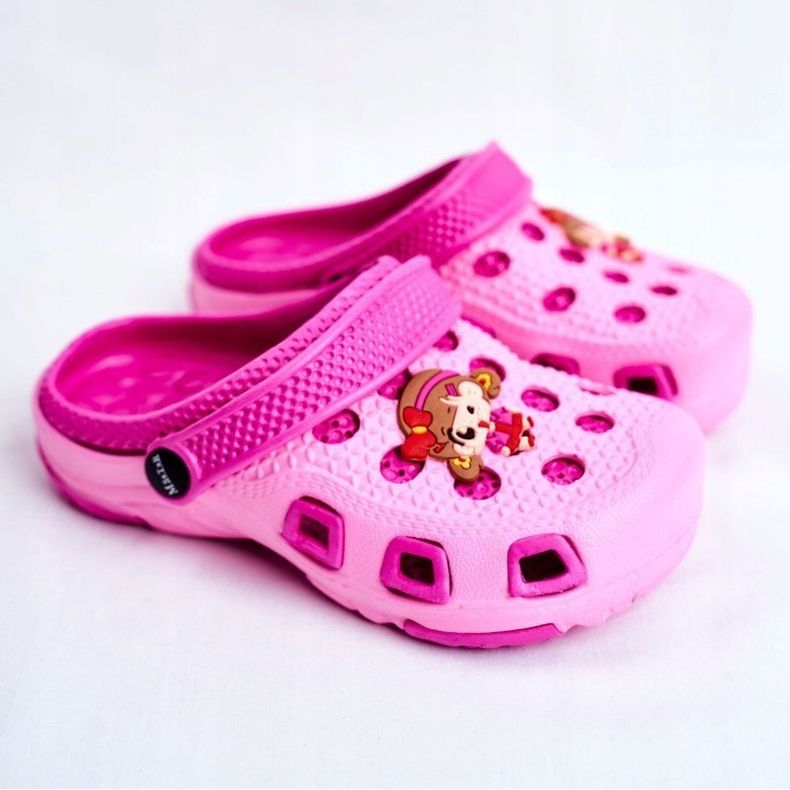 BUGO Baby Slippers Foam Crooks Pink Girl 1 BUGO Baby Slippers Foam Crooks Pink Girl 1