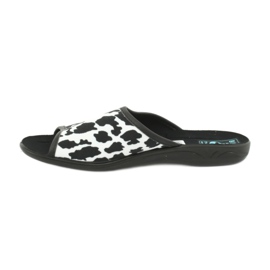 Adanex 24957 leopard women's slippers white black 1