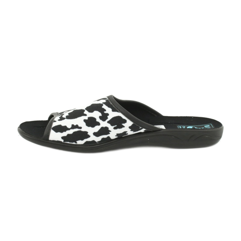 Adanex 24957 leopard women's slippers white black 1
