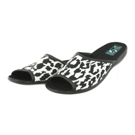 Adanex 24957 leopard women's slippers white black 2