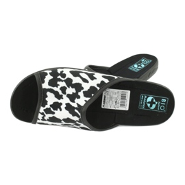 Adanex 24957 leopard women's slippers white black 4