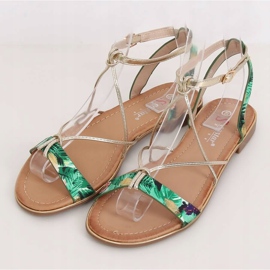 Green women's sandals JH125P Green 1