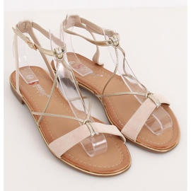 Women's beige sandals JH125P Beige 1