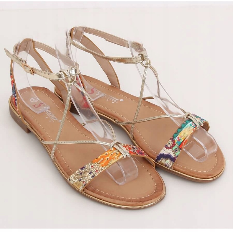 Orange women's sandals JH125P Orange multicolored 1