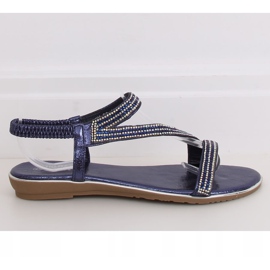 KM-33 Blue asymmetrical navy blue sandals 2 KM-33 Blue asymmetrical navy blue sandals 2