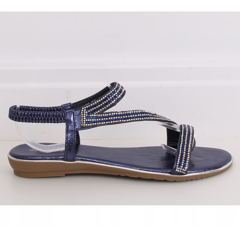 KM-33 Blue asymmetrical navy blue sandals 2 KM-33 Blue asymmetrical navy blue sandals 2