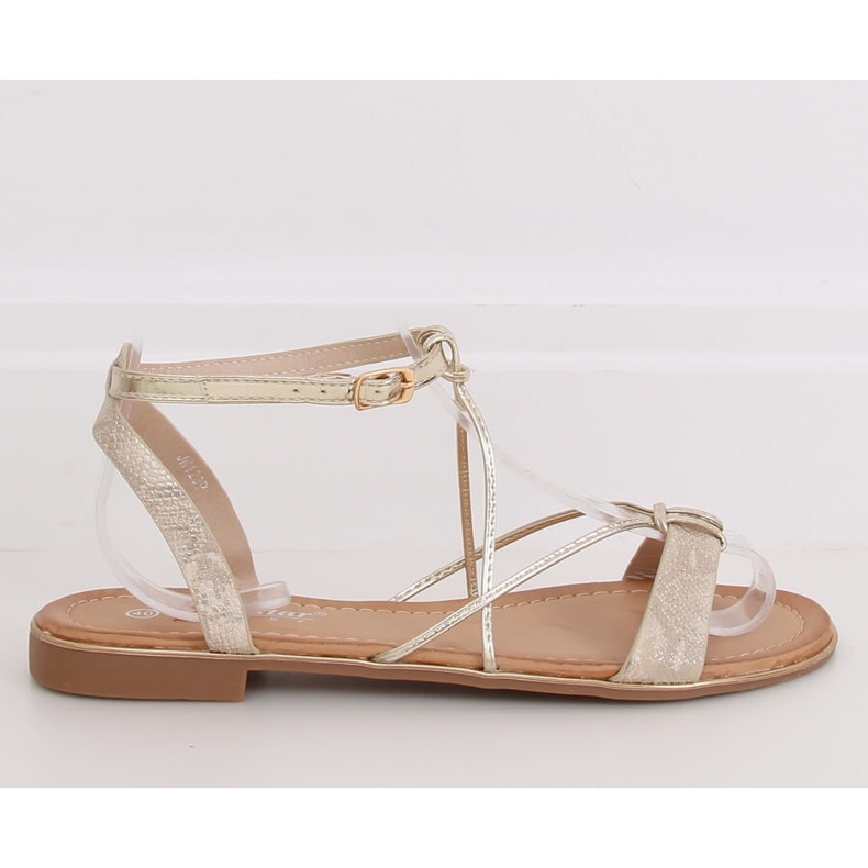 Gold women's sandals JH123P Gold golden 2