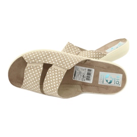 Adanex 22862 elastic slippers white brown 3