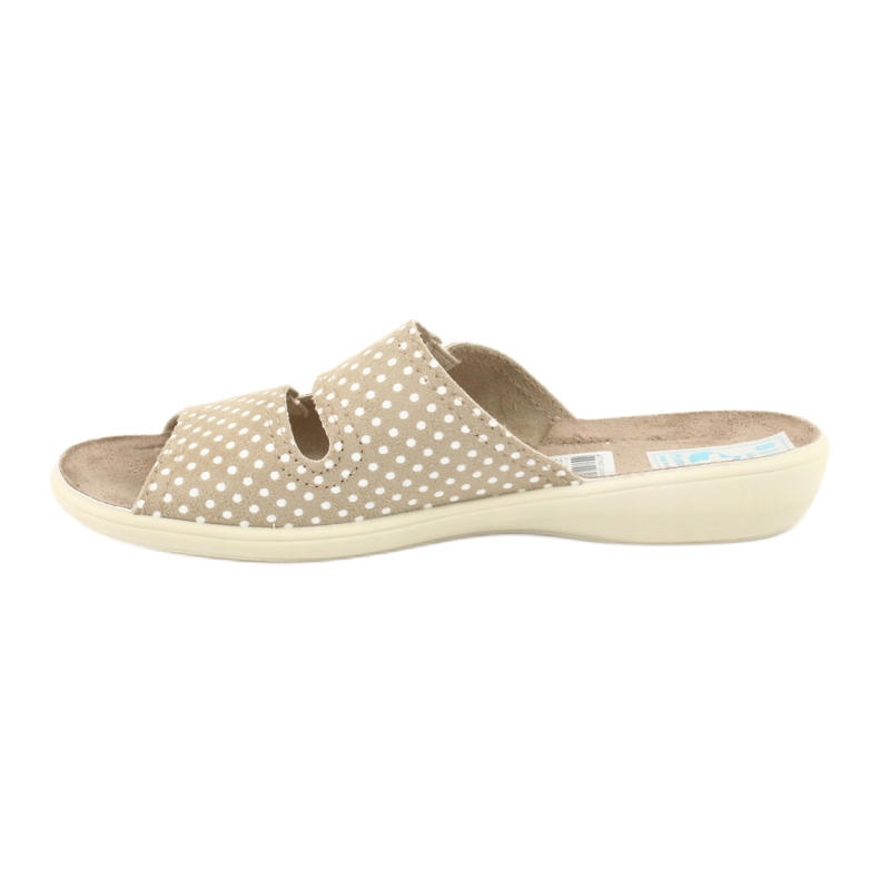 Adanex 22862 elastic slippers white brown 1