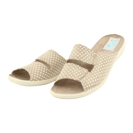 Adanex 22862 elastic slippers white brown 2