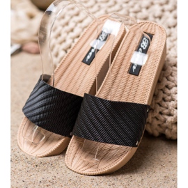 Bona Stylish wedge slippers black 2