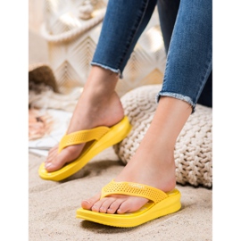 Bona Yellow Comfort flip-flops 2