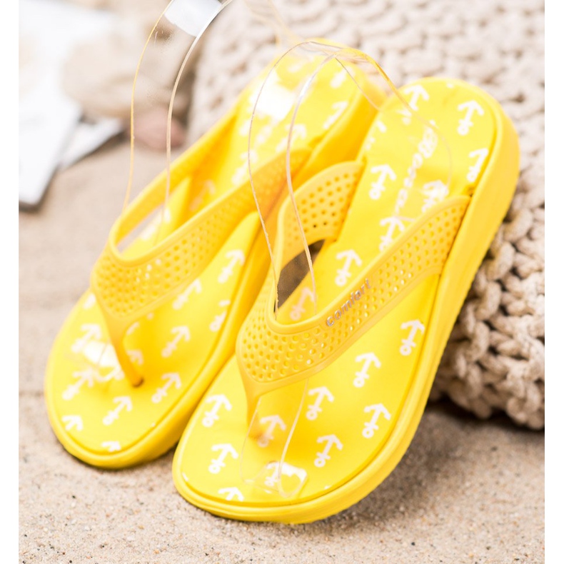 Bona Yellow Comfort flip-flops 1