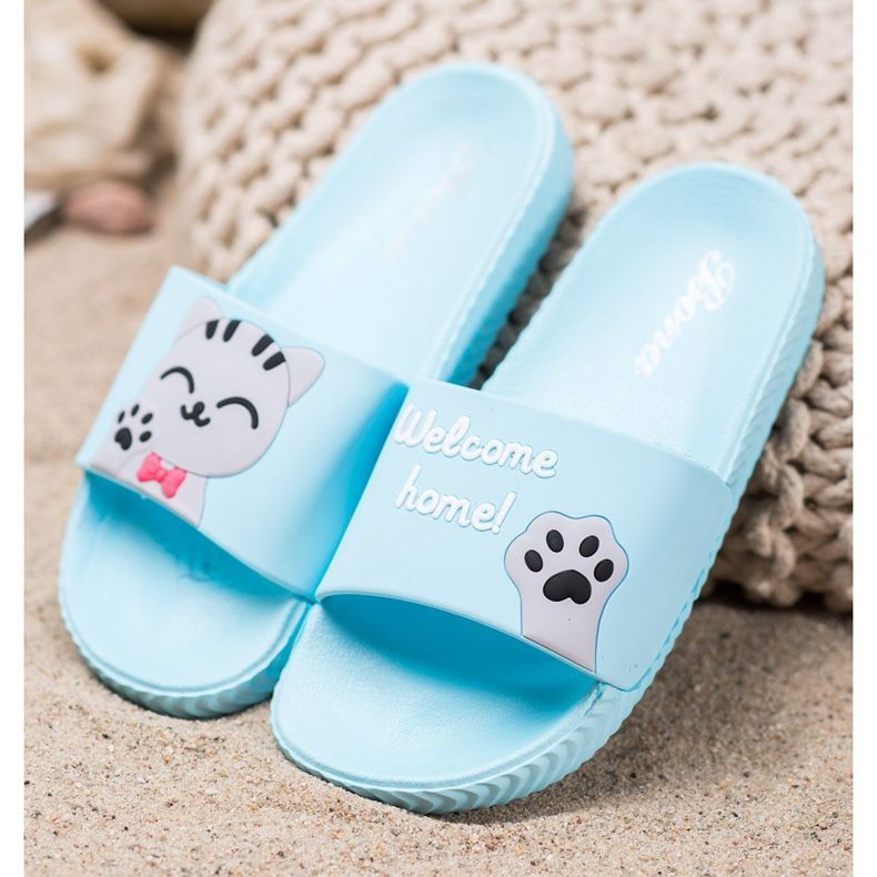 Bona Blue Slippers With Application 2