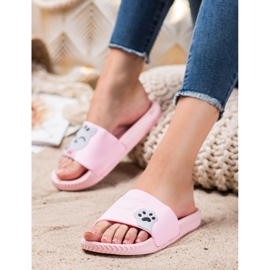 Bona Pink Slippers With An Application 1