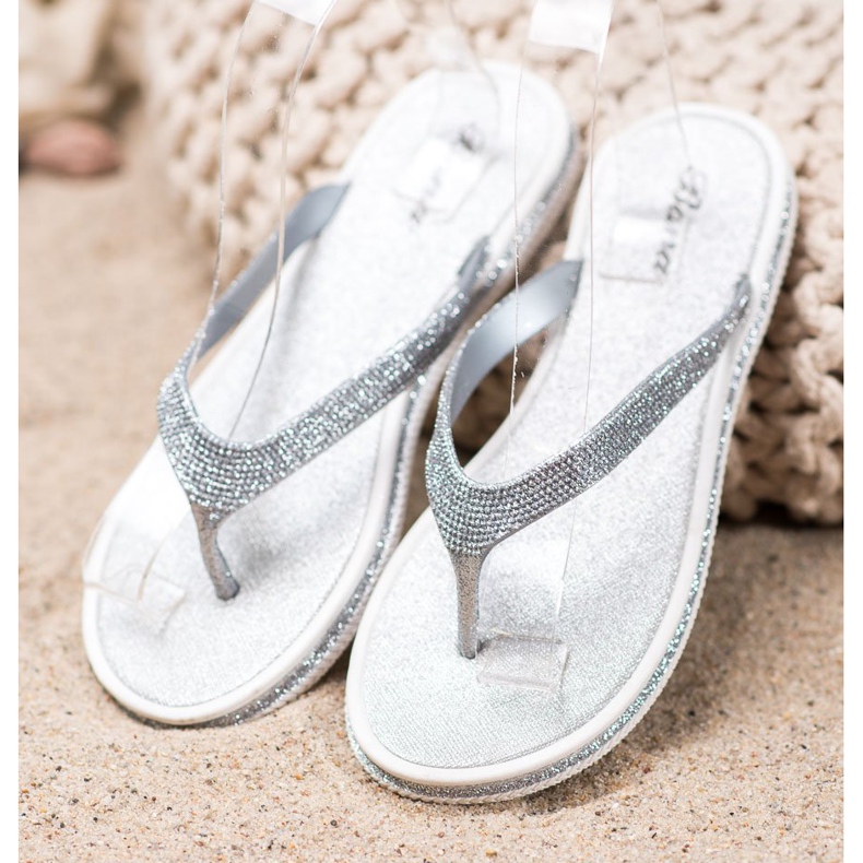 Bona Flip Flops With Glitter grey 2