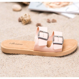 Bona Classic Slippers With Buckle pink 2