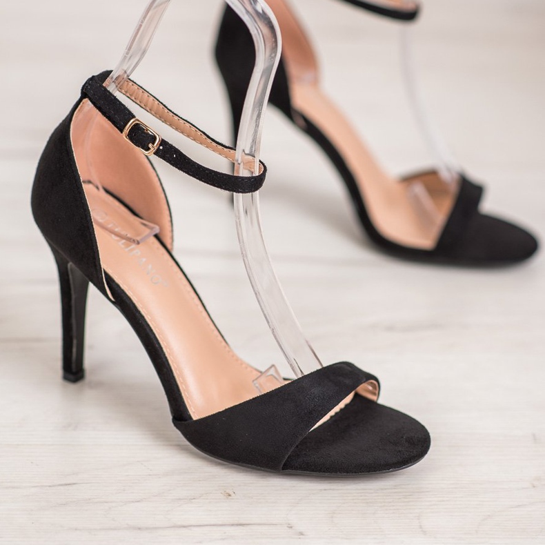 SHELOVET Classic Suede Heels black 2