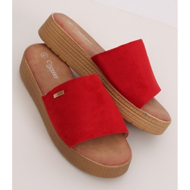 Red Women's red slippers G-576 Red 1