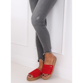 Red Women's red slippers G-576 Red 2