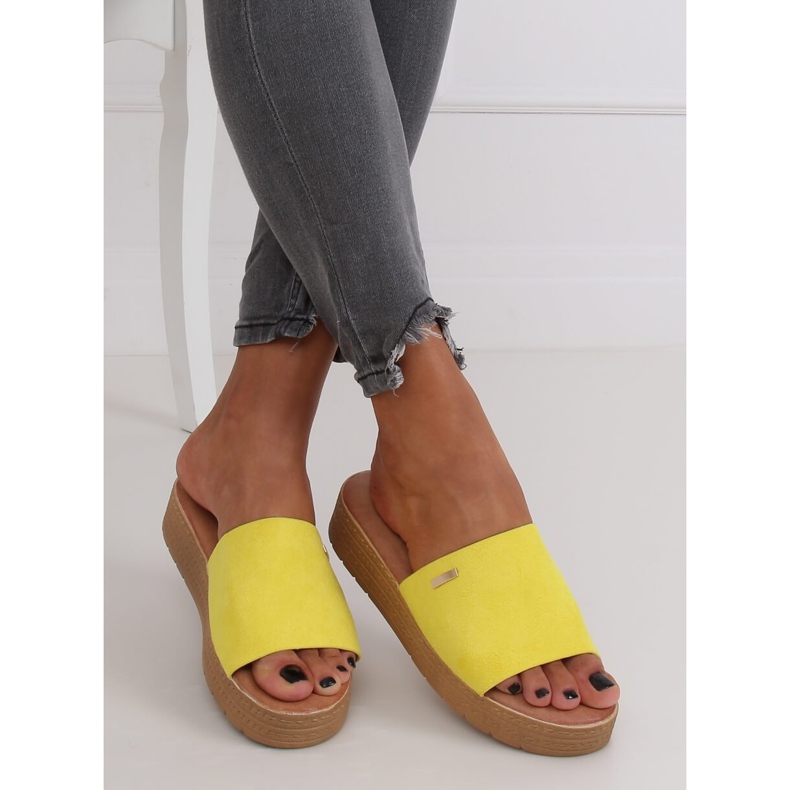 Yellow women's yellow slippers G-576 Yellow 2