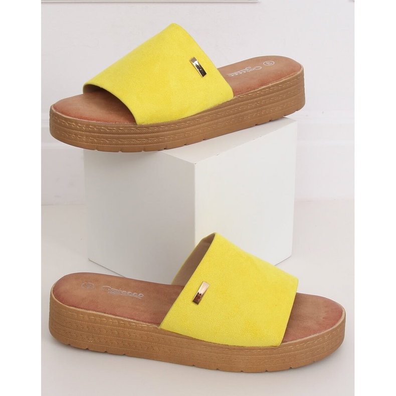 Yellow women's yellow slippers G-576 Yellow 1