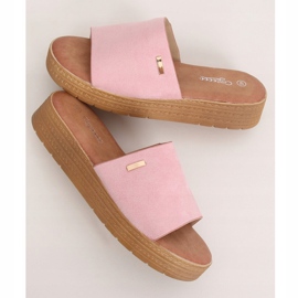 Pink women's pink slippers G-576 Pink 1
