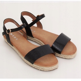 Black sandals espadrilles WH939 Black 1