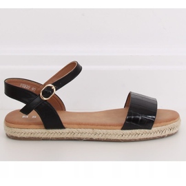 Black sandals espadrilles WH939 Black 2